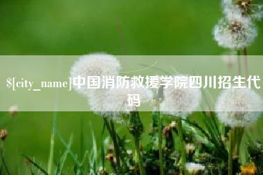 沂南中国消防救援学院四川招生代码
