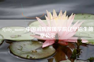 沂南中国消防救援学院辽宁招生简章公示