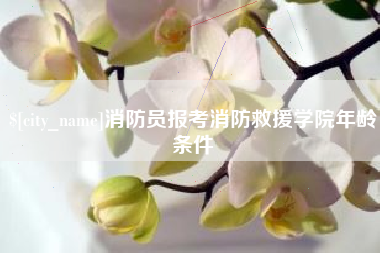 沂南消防员报考消防救援学院年龄条件