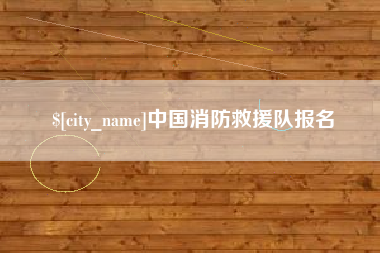 沂南中国消防救援队报名