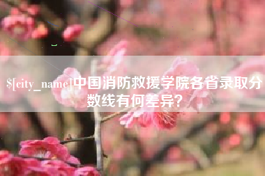 沂南中国消防救援学院各省录取分数线有何差异？