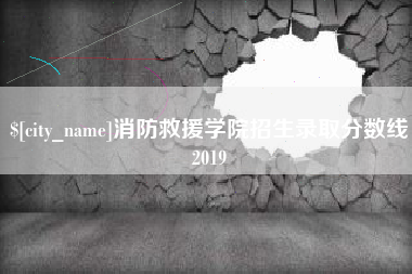 沂南消防救援学院招生录取分数线2019