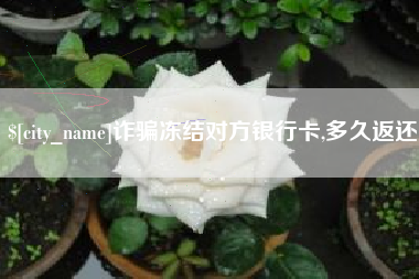 沂南诈骗冻结对方银行卡,多久返还