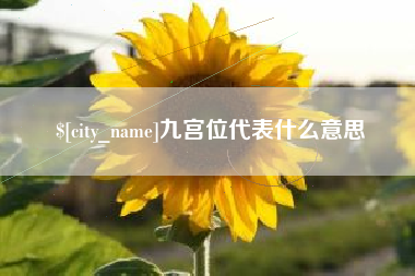 沂南九宫位代表什么意思