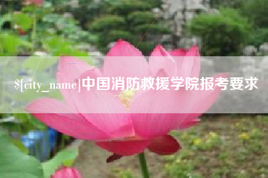 沂南中国消防救援学院报考要求