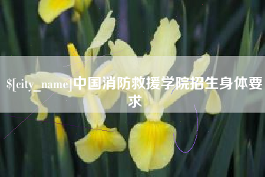 沂南中国消防救援学院招生身体要求