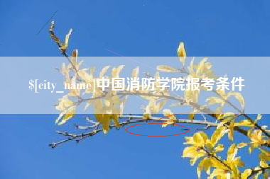 沂南中国消防学院报考条件