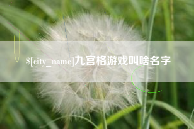 沂南九宫格游戏叫啥名字