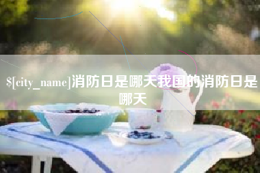 沂南消防日是哪天我国的消防日是哪天