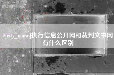 沂南执行信息公开网和裁判文书网有什么区别