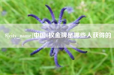 沂南中国6枚金牌是哪些人获得的