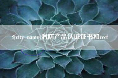 沂南消防产品认证证书和cccf