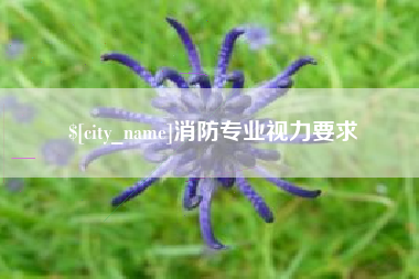 沂南消防专业视力要求