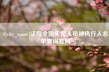 沂南法院全国失信人员被执行人名单查询官网
