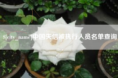 沂南中国失信被执行人员名单查询