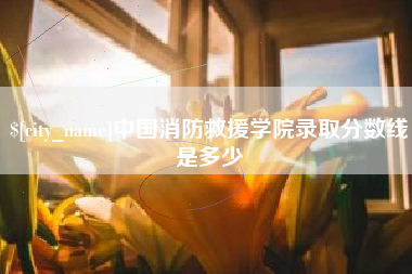 沂南中国消防救援学院录取分数线是多少