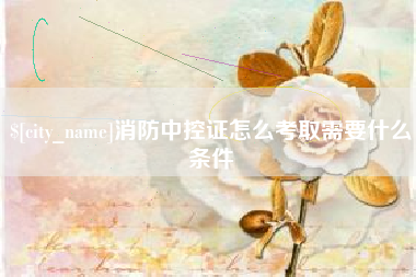 沂南消防中控证怎么考取需要什么条件