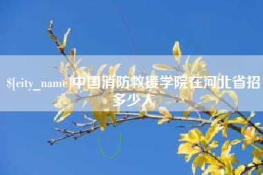 沂南中国消防救援学院在河北省招多少人