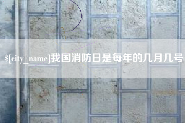 沂南我国消防日是每年的几月几号