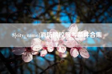 沂南消防院校报考条件合集